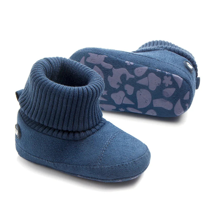 2024 New Fashion Baby Boots Soft Cotton Warm and Comfortable Classcial Style for Baby Boys and Girls 0-18 Months D0757 D0750