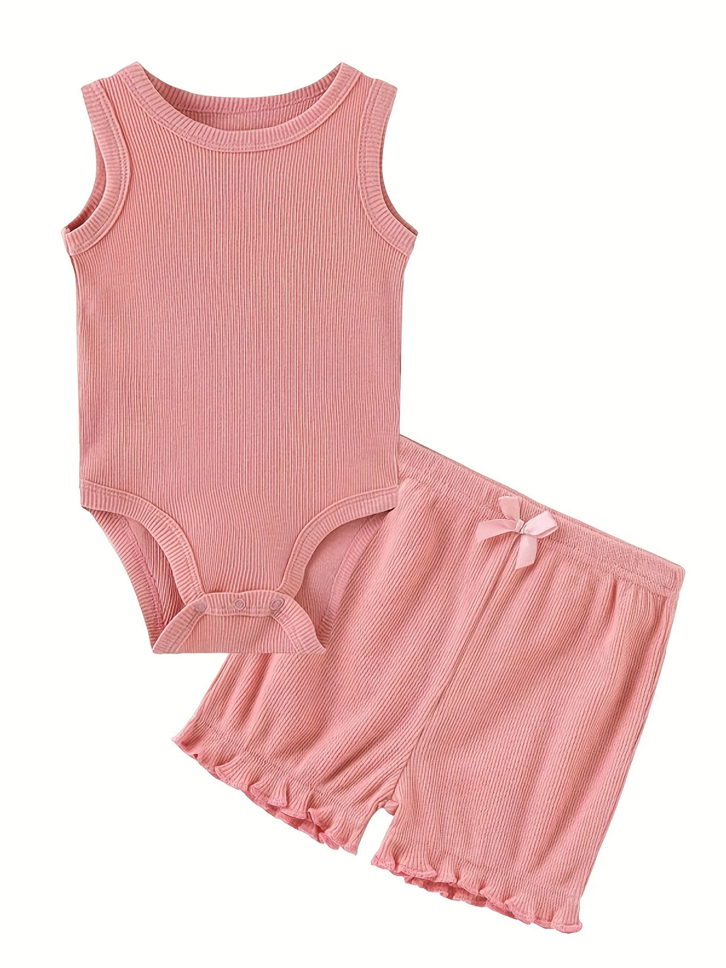 Kiddiezoom Summer Fashion Cartoon Sleeveless Baby Boy Girl Bodysuits+Pants Soft Baby Boy Girl Clothes