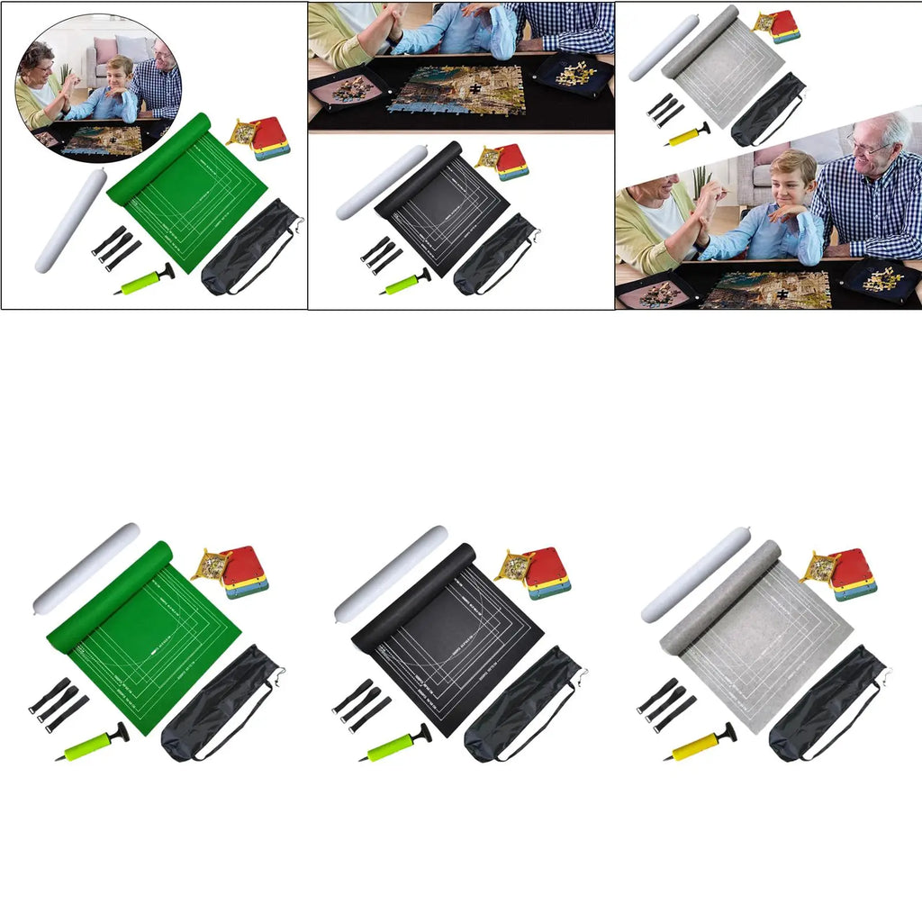 Jigsaw Puzzle Mat Roll Up, Saver Pad Portable Up to 2000 Pieces with Storage