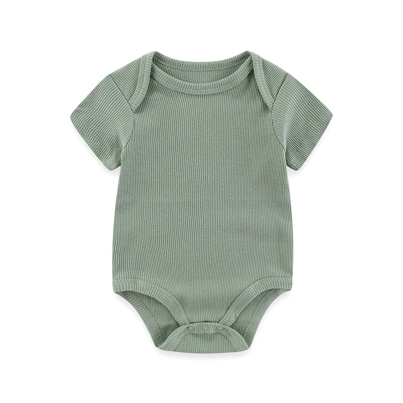 Kiddiezoom Four Seasons 0-12M 1 PCS Solid Unisex Baby Bodysuits Soft 100%Cotton Newborn Boy Girl Onesies Infant Clothing