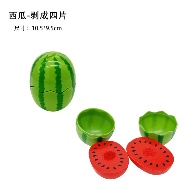 Montessori Chechele Educational Toy Gift Box Paste Simulation Durian Grapefruit Cherry