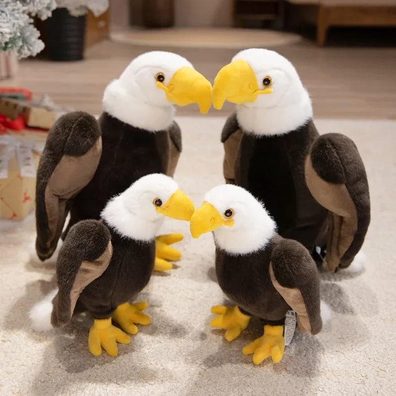 Lifelike American Eagle Owl Plush Toys Soft Stuffed Animals RealLife Bird Dolls Home Decor for Kids Children Boys Birthday Gifts