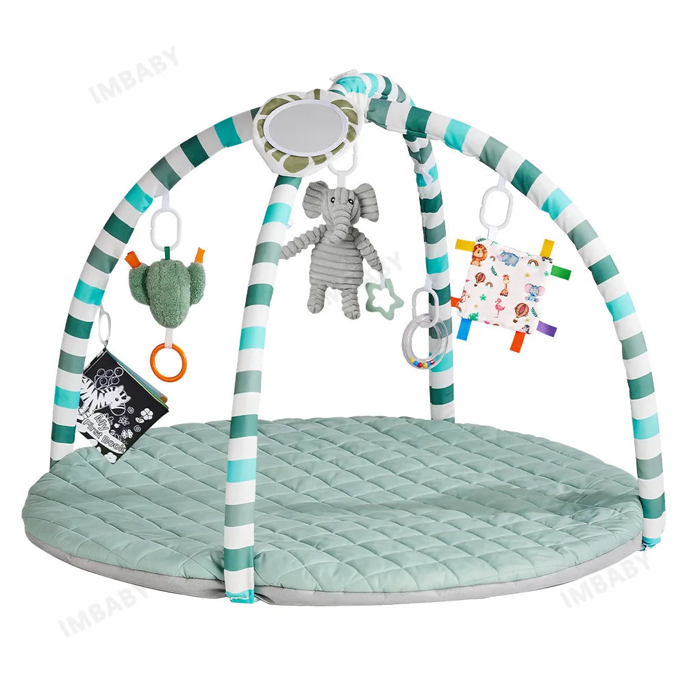 Multi-functional Baby Fitness Stand with Music Gym Activity, Comfort Toy, Blanket Pad, Early Education 0-36 Months, Newborn Gift