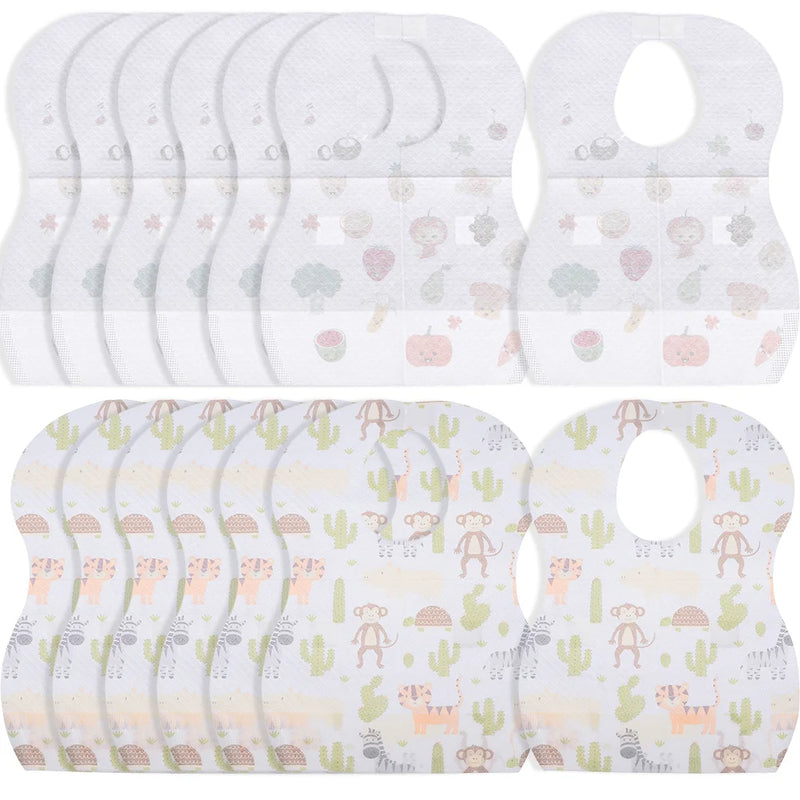 40pcs Baby Disposable Bib Teething Kids Feeding Apron Clothes Protector For Infant Toddlers   Kids Meal Baby Eating Apron