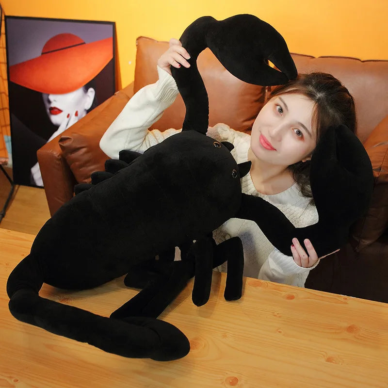 Lifelike Big Size Black Scorpion Plush Toys Simulation Pet Animal Creative Dolls Stuffed Toys For Christmas Birthday