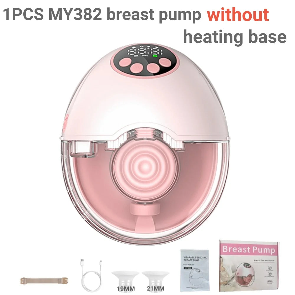 Wearable Electric Breast Pump With Ultraviolet Sterilize And Heated Base MY382 On The Go Wireless