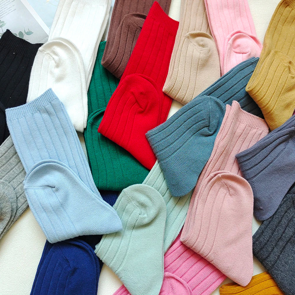 New Fashion Boys Girls Knee High Socks Cotton Breathable Stripe Kids Casual Sock Children School Uniform Socks Baby Socken Long