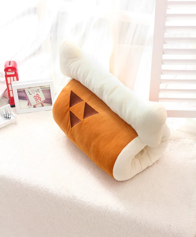 Hot Monster Hunter Huge Grilled Meat Pillow Plush Barbecu with Big Bone Stuffed Toy Children's Christmas Home Decoration Gift