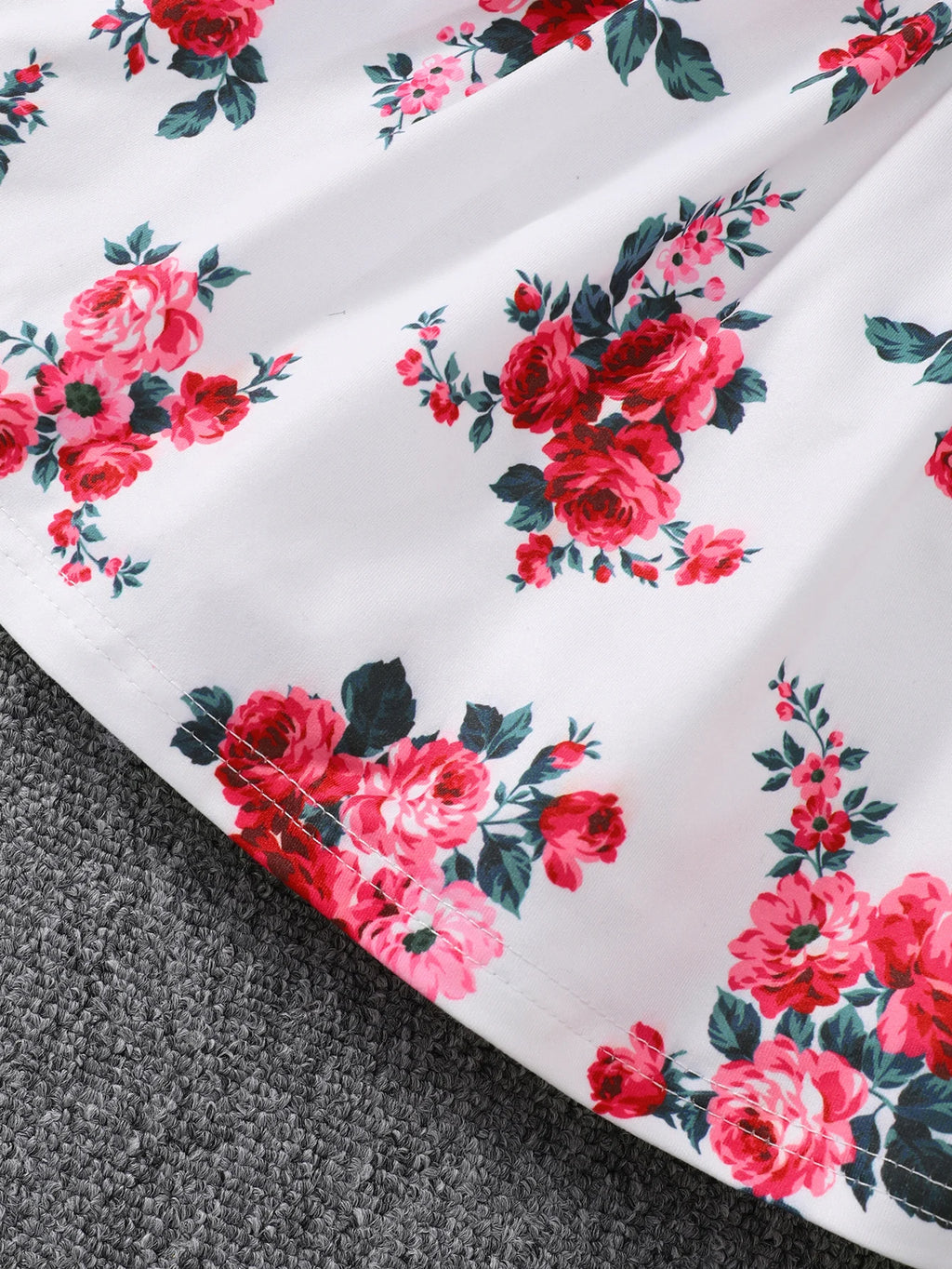 Children's clothing girls' Dress Pretty Flower Sleeveless Dress+ Shawl+belt 3Pcs/Set 4-7 Year Girls' Spring Autumn Fashion Dress
