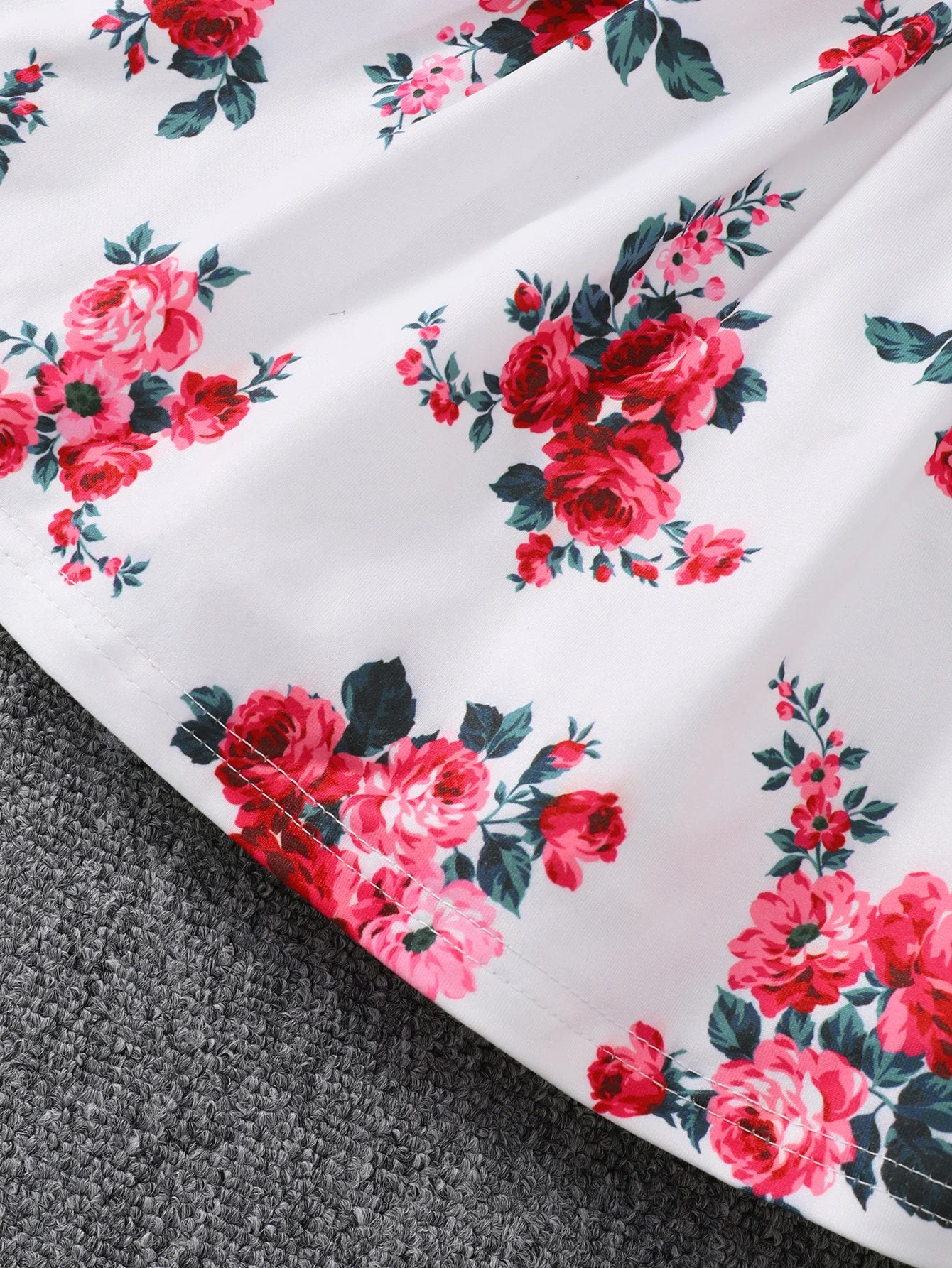 Children's clothing girls' Dress Pretty Flower Sleeveless Dress+ Shawl+belt 3Pcs/Set 4-7 Year Girls' Spring Autumn Fashion Dress