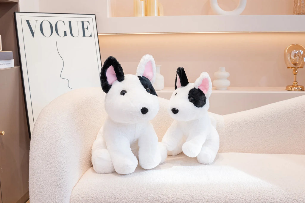 New 40/50cm Sitting Posture Bull Terrier Plush Toys Kawaii Pet Dog Stuffed Animal Toy Sleep Mate Throw Pillow Kid Birthday Gift