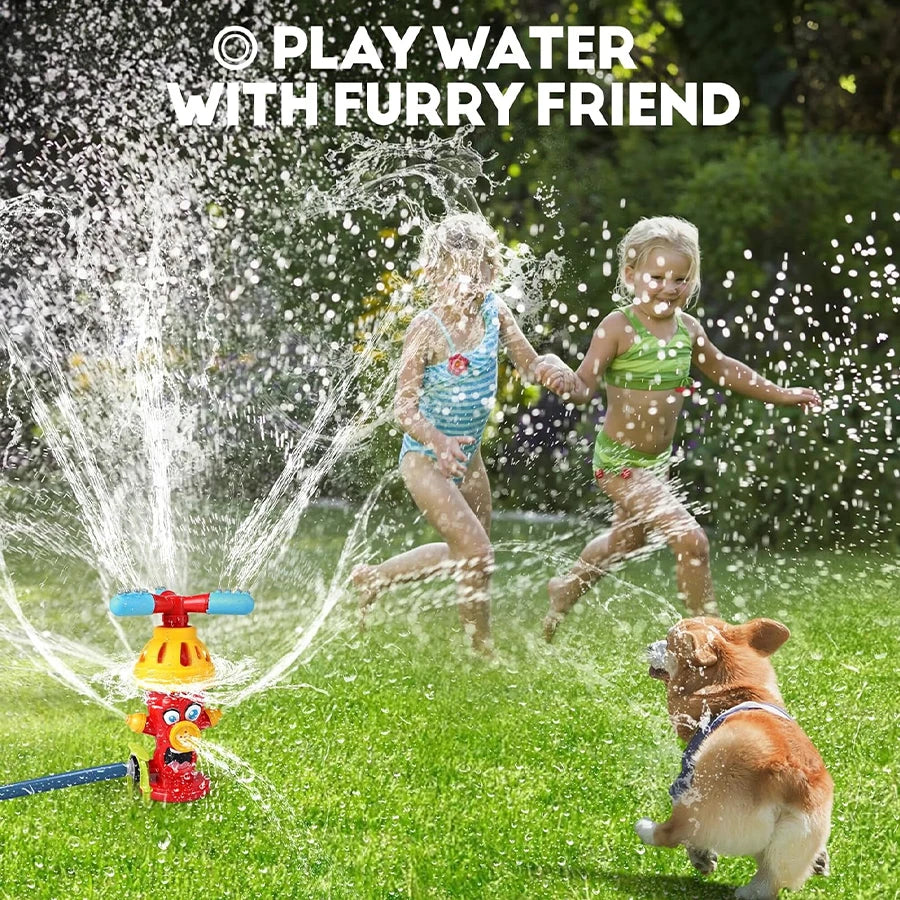 Fire Hydrant Water Spray Dog Toy Outdoor Dog Sprinkler Activated with Swivel Nozzle for Summer Outdoor Shower Dog Drinking Toy