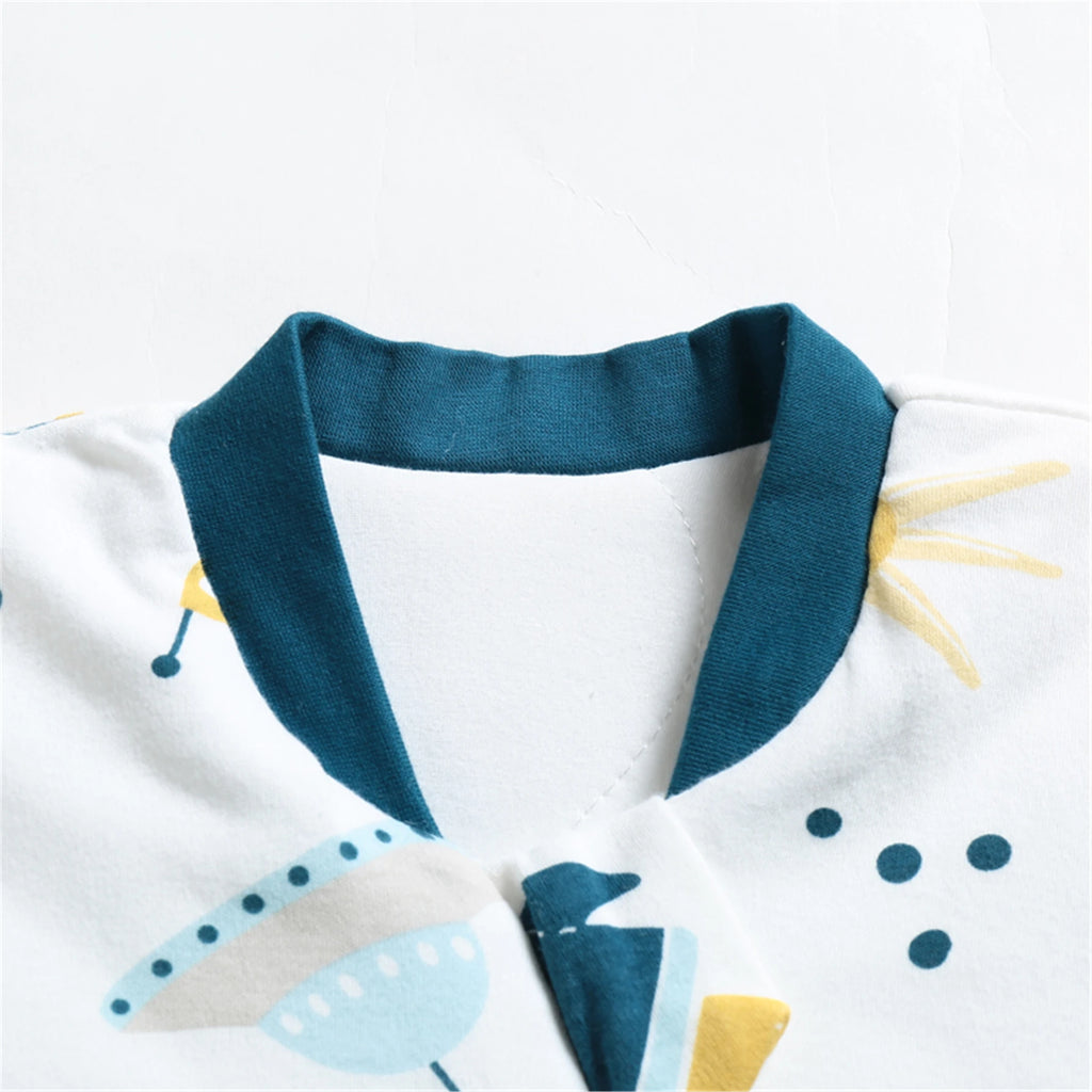2.5Tog Spring and Autumn Thin Baby Sleeping Bag U-Shaped Cartoon Pure Cotton Kidsren's Sleeping Bag Anti-Kick Quilt 0-3Y Baby Sleeping Bag