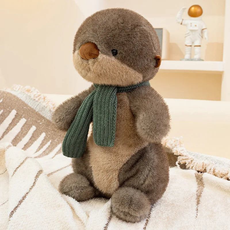 26cm Otter Animal Soft Doll Throw Pillow Funny Simulation Toy for Office And Home Decor Ideal Baby Birthday Or Christmas Gift