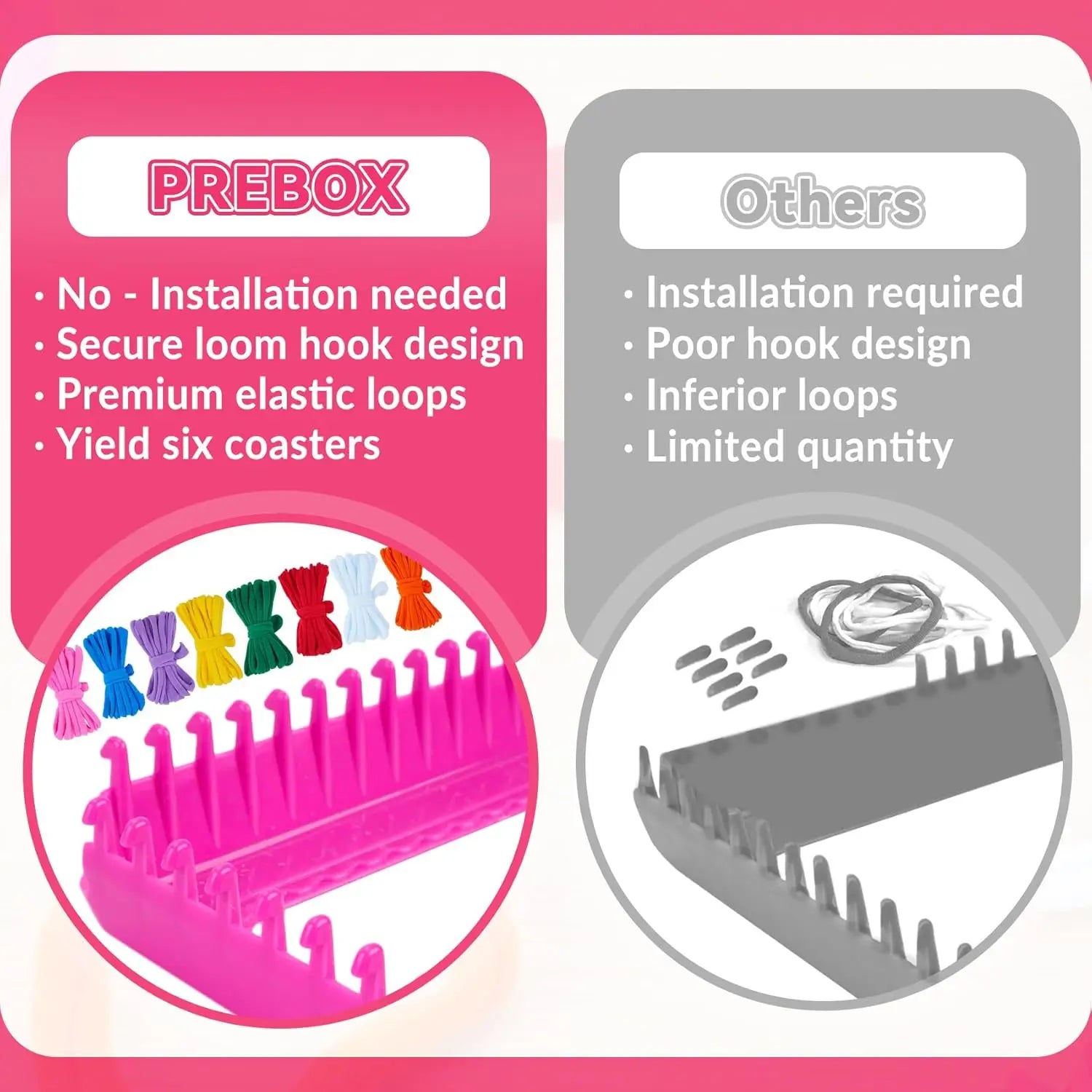 Weaving Loom Kit Toys, DIY Arts and Crafts for Kids and Adults, Ideal Gifts for Girls Ages 5 6 7 8-12 13, Easy Potholder Loom Kn