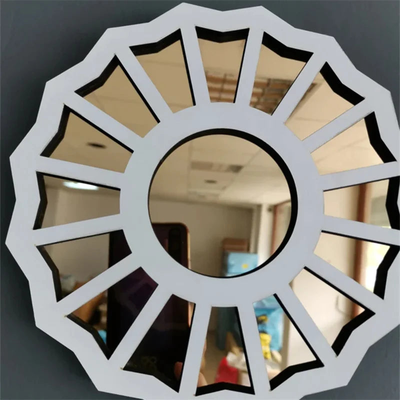 Divine Feminine 3D Mirror - Handmade Wood & Acrylic Wall Decor.