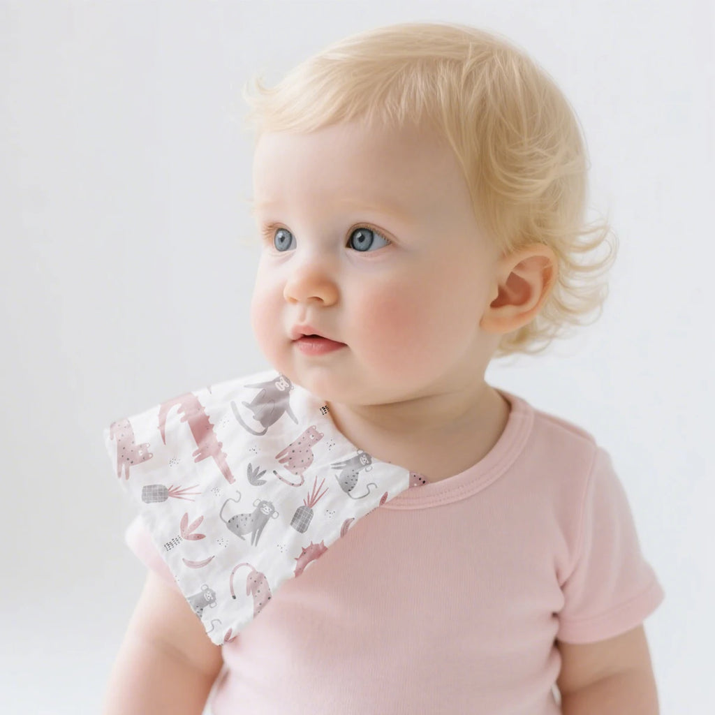 Elinfant 4PCS Baby Face Towel 100% Cotton Crepe Cloth Washcloth Soft Cozy Cloth Wipes Infant Burp Cloth