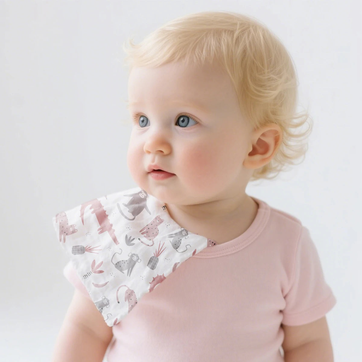 Elinfant 4PCS Baby Face Towel 100% Cotton Crepe Cloth Washcloth Soft Cozy Cloth Wipes Infant Burp Cloth