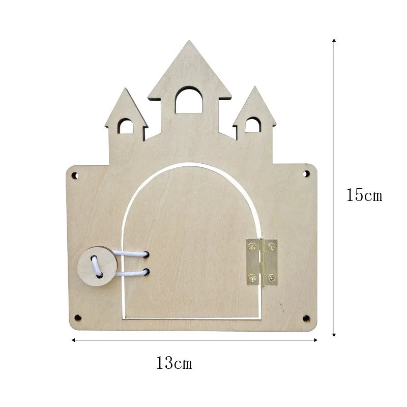 Diy Montessori Busy Board Educational Toy Bee Flower Gear Gate Led Lamp Drum Learning