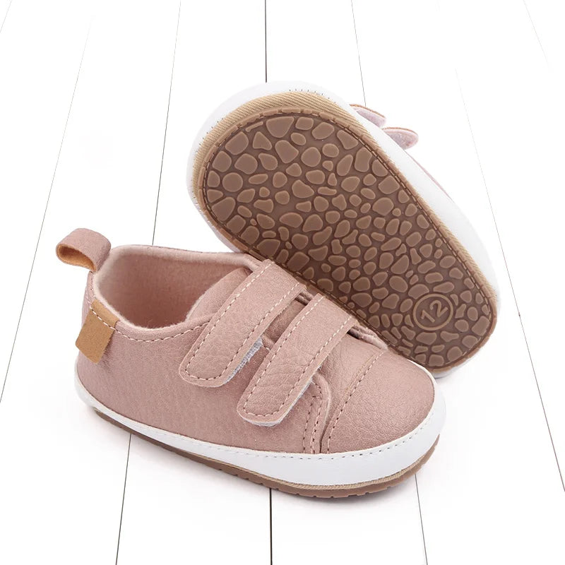 2025 New Fashion Baby Casual Sneaker Spring and Autumn Soft PU and TPR Sole Anti-slip High Quality Hot Selling for 0-18M