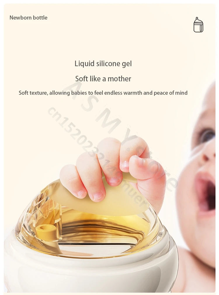 Yeselino 6th gen anti-colic glass baby bottle for newborns 0-6 months.