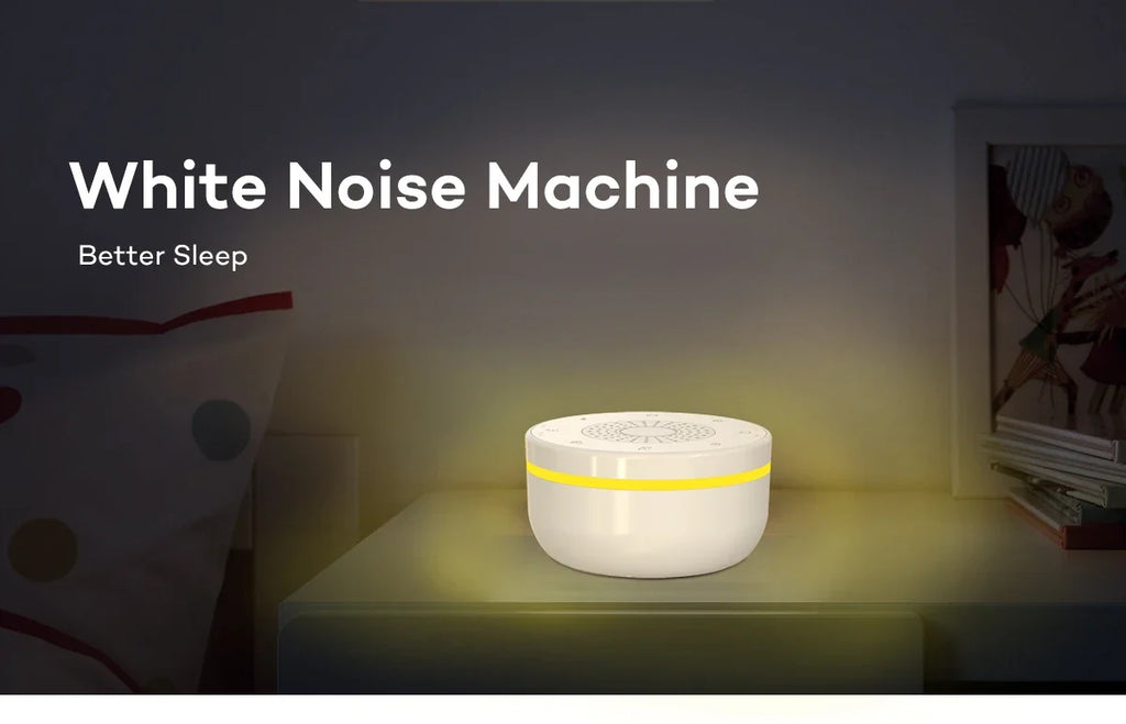 9 Baby Lullabies 15/30/60 min Timer White Noise Machine Mini Baby Sleep Machine Built-in Night Light for Baby Kids Adults