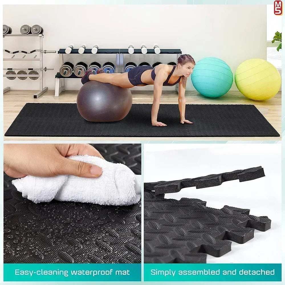 1-20PCS Soft Foam Interlocking Carpet Tiles - Non-Slip Puzzle Floor Mats Ideal for Home Gym and Baby Playroom  Rugs for Bedroom