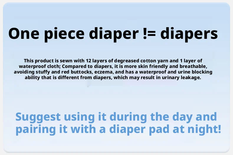 OUYUN Reusable Baby Cloth Diaper Pants 2pcs Cotton Gauze Breathable Nappy Cover Newborn M L XL