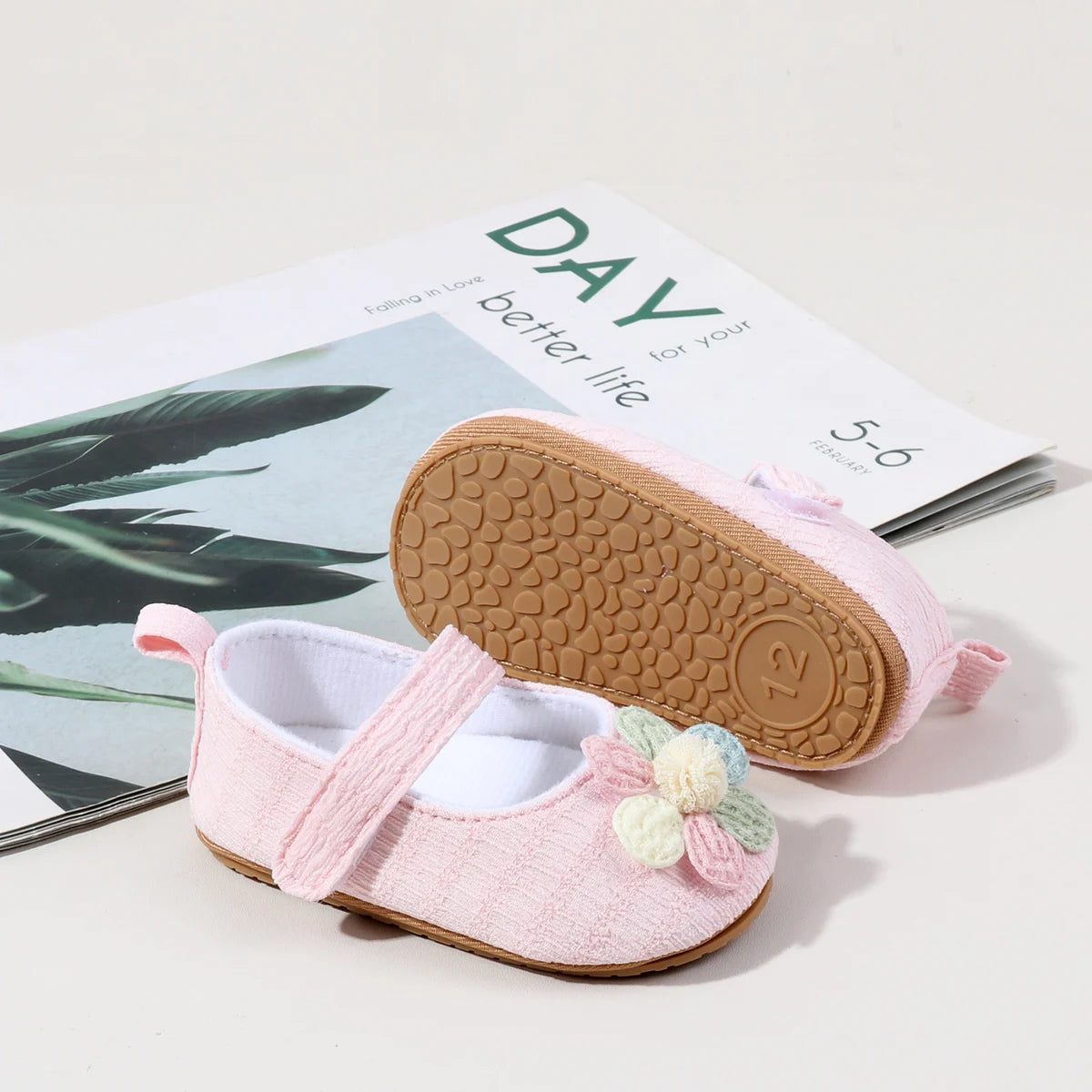 Newborn Infant Baby Girl Kids Shoes Soft Sole Crib Prewalker Toddler Anti-Slip Solid Ruffled First Walkers Shoe Baptism