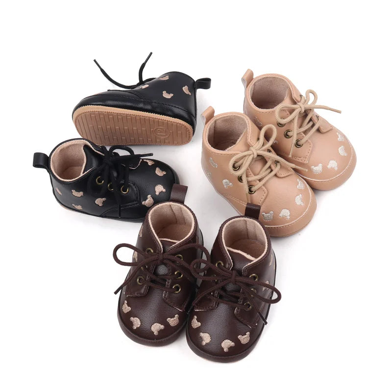 2025 Cartoon Embroidery Baby Girl Boy Fashion Non-slip Shoes Spring Autumn High Quality Newborn Infant Toddler Casual Shoes