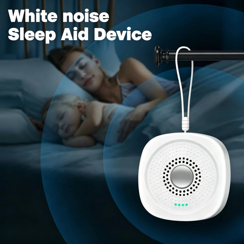 White Noise Sound Machine Portable Baby Timer Sleep Machine Sleep Aid Device with 8 Soothing Sounds for Adult Elder Insomnia