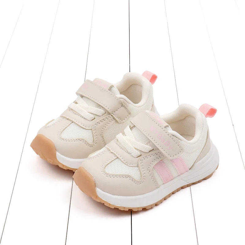 Spring and Autumn Children Sneakers Three Colors Rubber Soled Non-slip Fashion Design Baby Girls and Boys Prewalker Shoes BM07