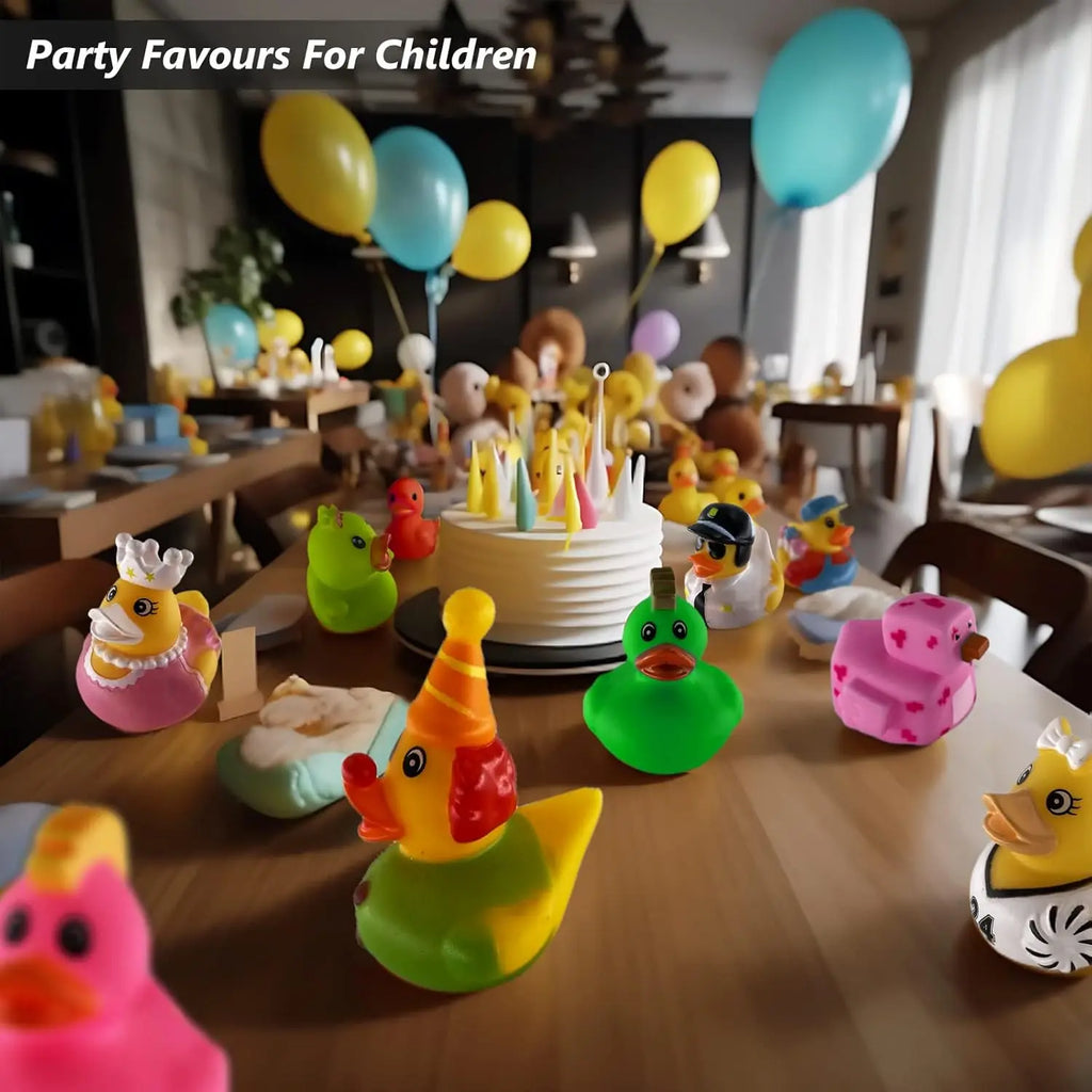 10-100PCSRubber Duck for Jeep Bath Toy Assortment Bulk Floater Duck for Kids Baby Shower Accessories Party Favors, Birthday