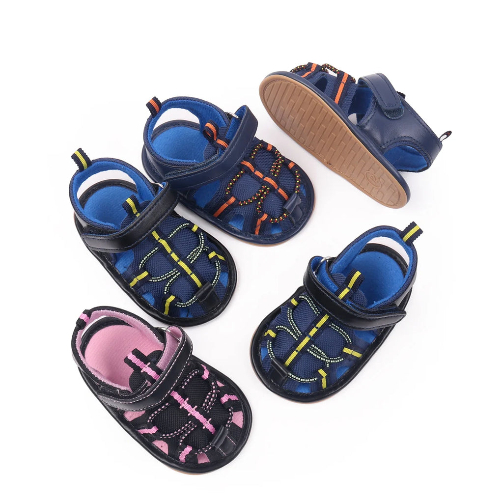 Spring And Aummer New Baby Shoes For Boys And Girls; Infant Cute Sandals With Anti-slip Rubber Soles For Llearning To Walk