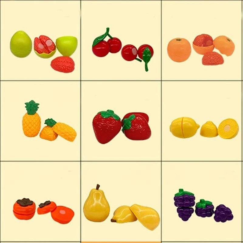 Montessori Simulation Chechele Ingredients Vegetables Fruits Fish Shrimp Educational Toy Play House Decompress Educational Toy