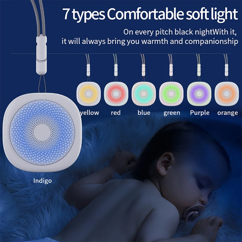 White Noise Machine 10 Soothing Sounds Sleep Sounds Machine with Night Light USB Charging Sleep Aid Device for Baby Adult
