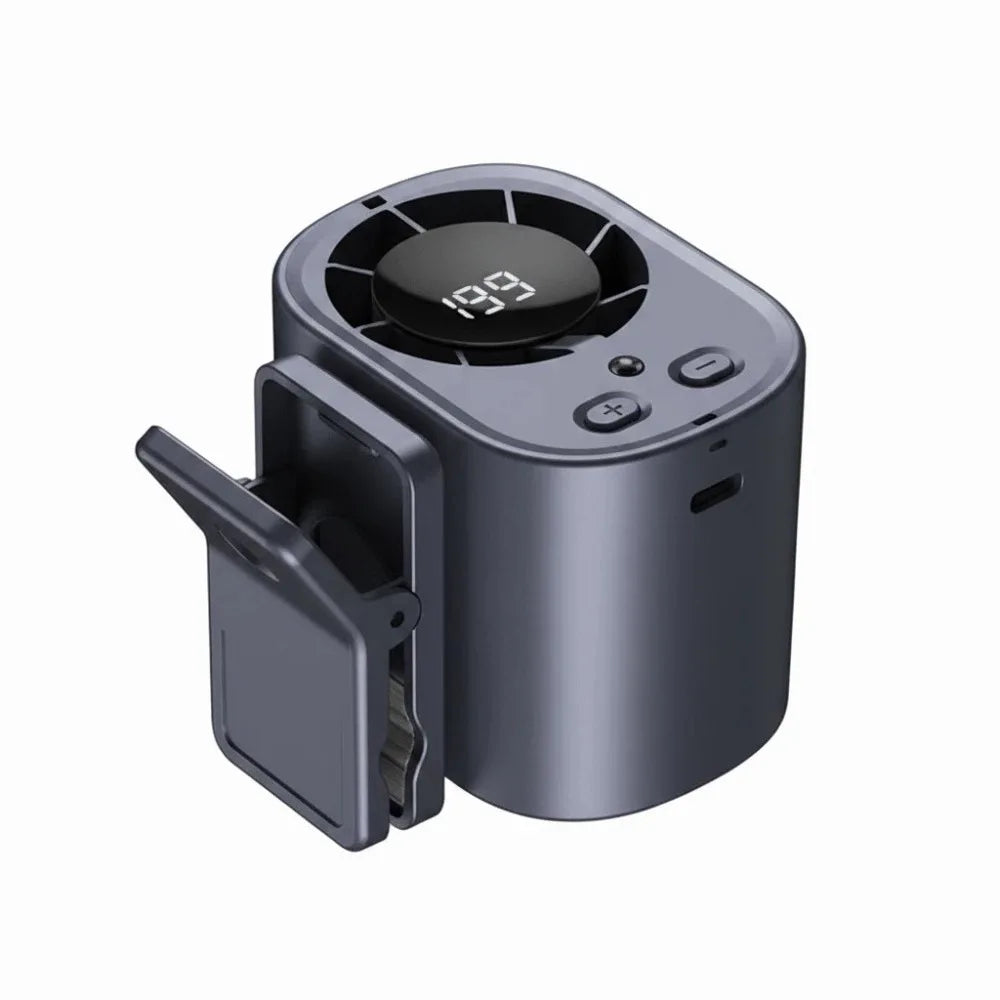 High Speed Clip-On Stroller Fan With Led Display Type-C Port 3.7V 1800mAh Brushless Motor