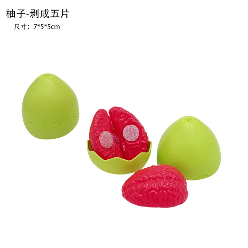 Chechele Montessori Paste Simulation Educational Toy for Sensory Decompression Durian Grapefruit Cherry 1Pcs