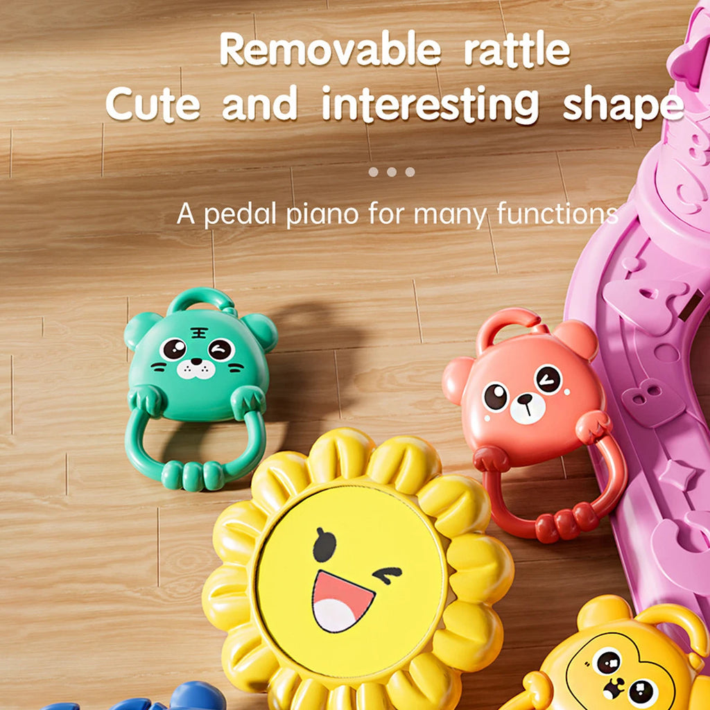 Baby Fitness Stand Music Play Gym Activity Toys Newborn Piano Crawling Blanket Pedal Game Pad Early Education Gifts 0-36 Months