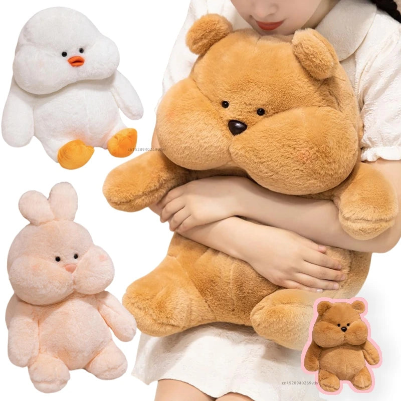 Cartoon Cute Series Pink Rabbit Duck Bear Plush Toys Bear Soft Dolls  Animal Stuffed Plush Birthday Gifts For Girls