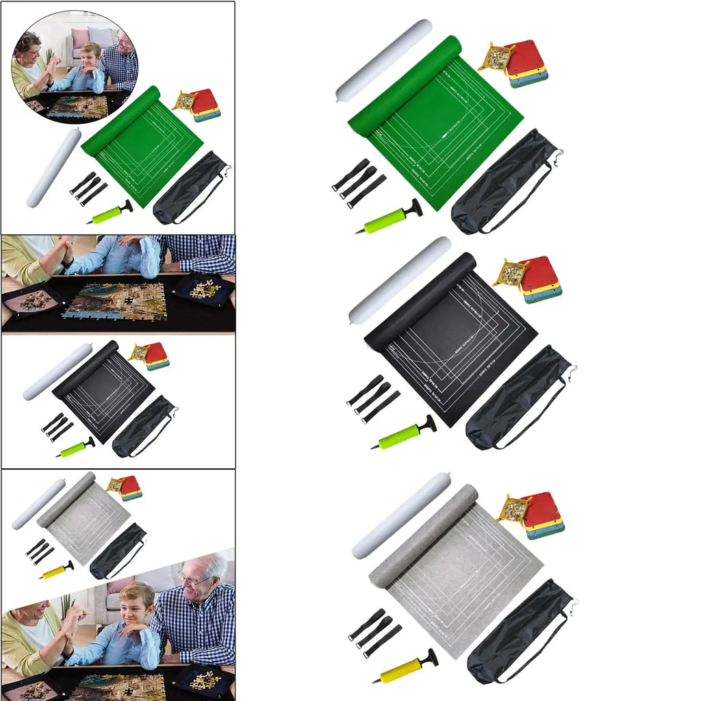 Jigsaw Puzzle Mat Roll Up, Saver Pad Portable Up to 2000 Pieces with Storage