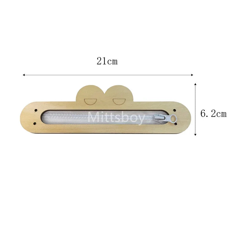 Montessori Wooden Busy Board Educational Toy With Zipper Numeric Letters Cloud Pairing Learning Gift