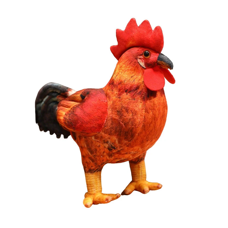 Hot High Quality 30/48cm Simulation Rooster Plush Toys Life Like Chicken Pillow Stuffed Soft Animal Dolls For Room Decor Gift