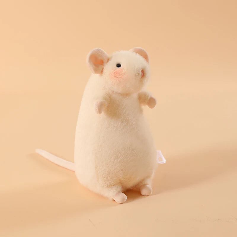 Ncie 1pc 15/21cm Cute Flower Branch Mouse Plush Pendant Kawaii Mouse Backpack Decro Stufffed Animal Happy Birthday Gifts