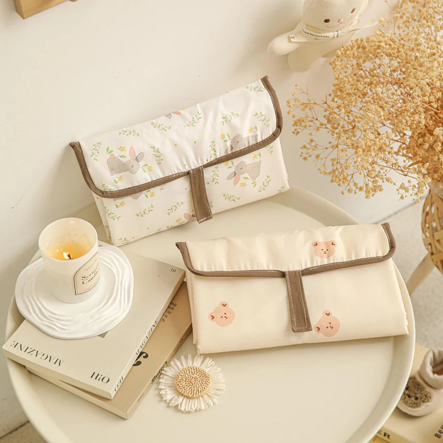 Portable Foldable Baby Diaper Changing Pad, Waterproof Detachable Infant Urine Mat Travel Changing Station for Newborn