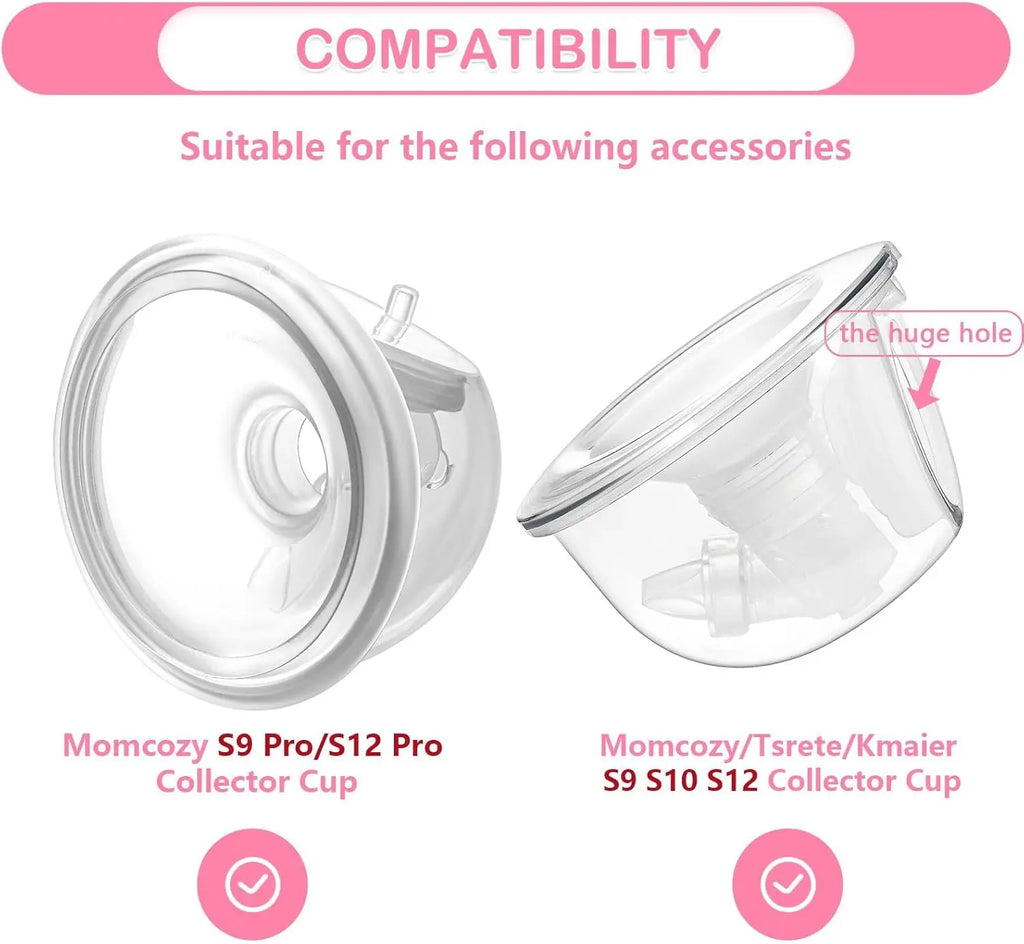 BornBL Breast Flange (2-Pack), Replacement Accessories for Wearable Breast Pump S9/S10/S12 Pro, Food-grade Silicone Shield Funel