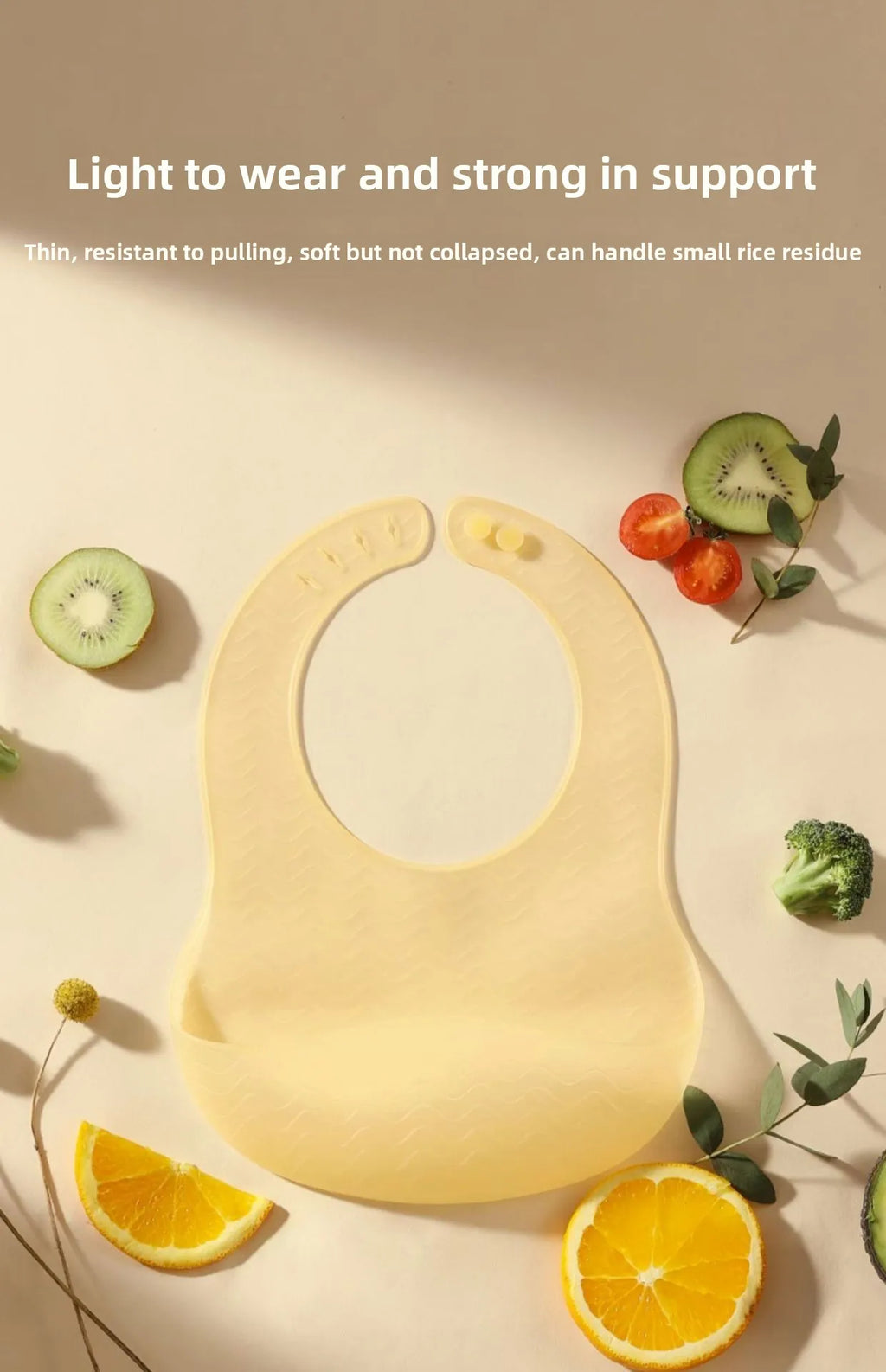 1 Pc Baby Silicone Jelly Bib Lightweight Widen Shoulder With PP Box Water Proof Adjustable Length Design Baby Tableware Bib