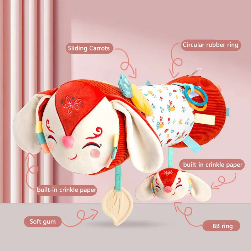 Double-Sided Tummy Time Pillow Baby Sensory Toys Soft Cushion for 0-18 Months Newborn Infant Crawling Training Montessori Gifts