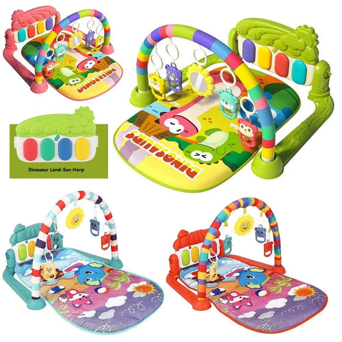 0-36M Baby Foot Piano Fitness Stand Music Play Gym for Newborns and Toddlers Pedal Game Pad