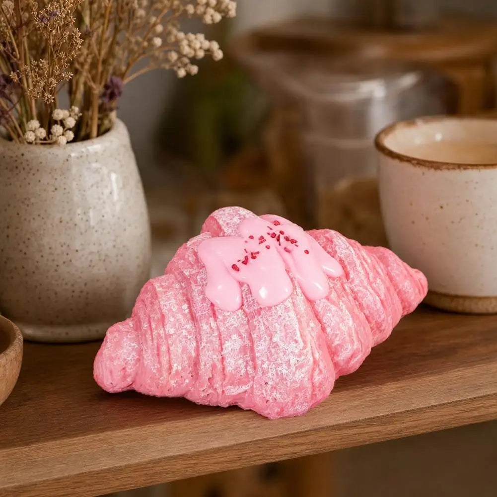 Realistic Croissant Squishy Slow Rising Toy Soft Simulation Food Bread Stress Relief Squeeze Toy Photo Props
